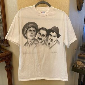 RARE* Vintage MARX BROTHERS 1991 Gary Saderup Graphic T-Shirt Size Large